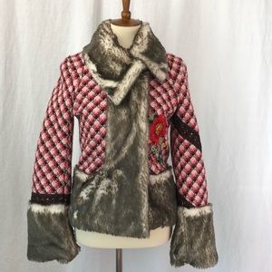 Oilily Faux Fur Trim Jacket